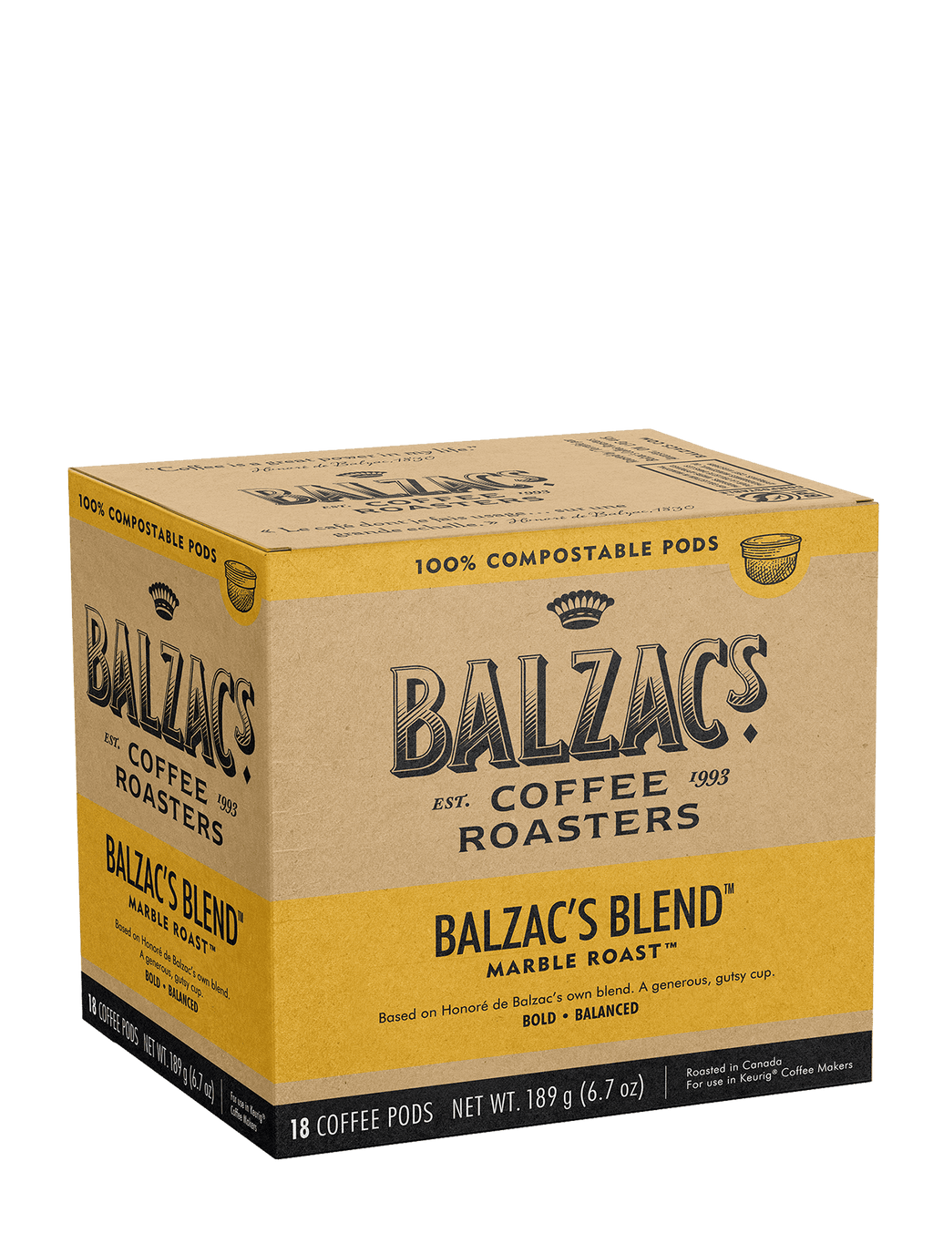 Balzac's Blend Eco K-Cups 18CT