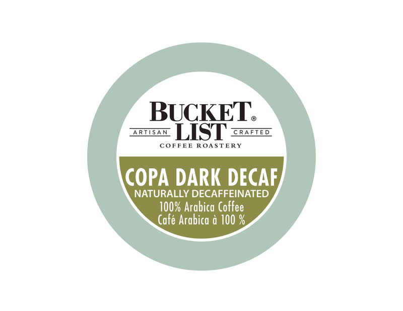 Bucket List Coffee Copa Dark Decaf K Cups 24 ct