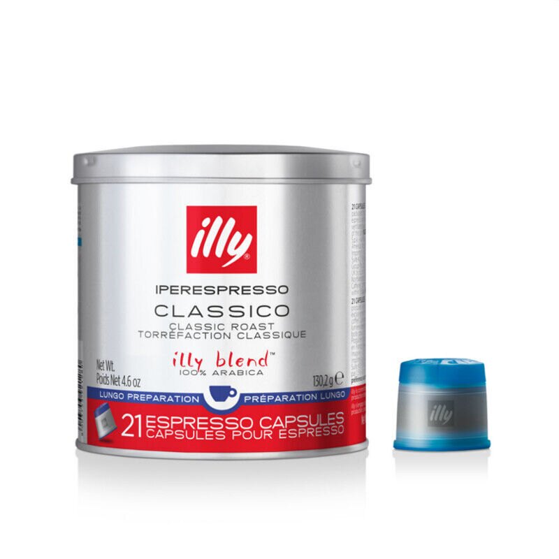 Illy Iperespresso Classico Lungo Medium Roast Capsules 21ct