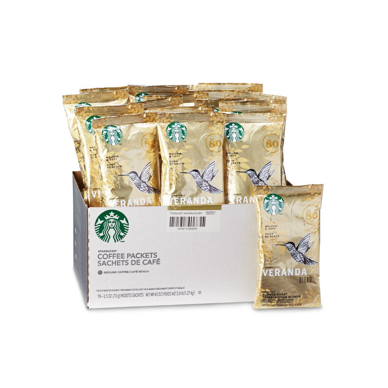 Starbucks Blonde Veranda Ground Portion Packs 18 X 2.5 OZ