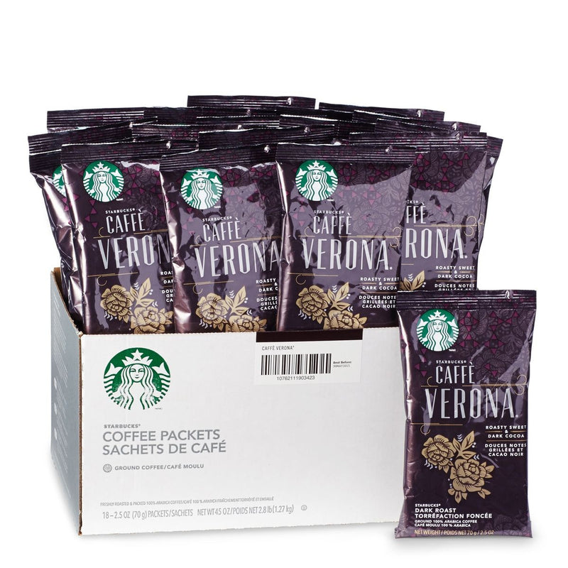 Starbucks Caffé Verona Ground Portion Packs 18 X 2.5 OZ
