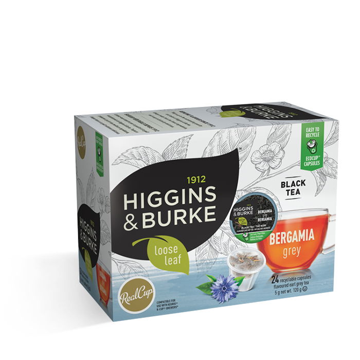 Higgins & Burke Loose Leaf Bergamia Grey  24 CT