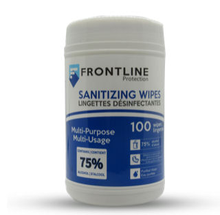 Frontline Hand Sanitizing Wipes 100 Ct