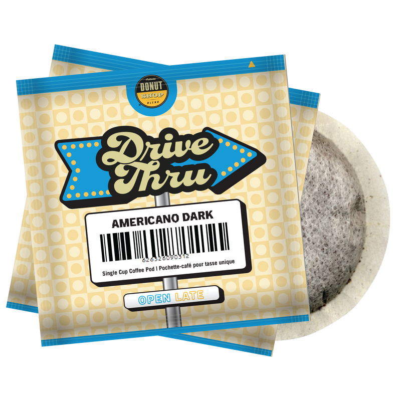 Donut Shop Drive-Thru Americano Dark Soft Pods 180 CT