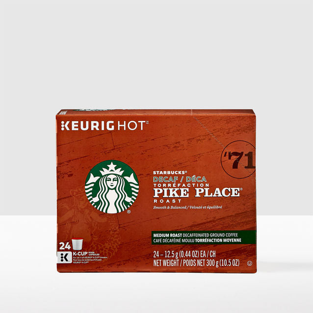 Starbucks Decaf Pike Place K Cups 24 CT